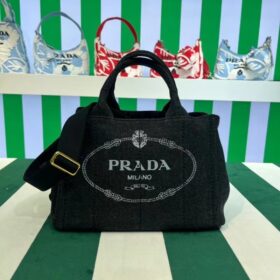 Prada Small Cotton Canvas Tote