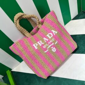 Prada Raffia Tote Bag