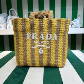 Prada Raffia Tote Bag