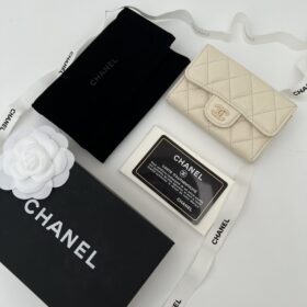 Chanel Card Holder Caviar White