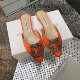 Manolo Blahnik Hangisi Mules Flat