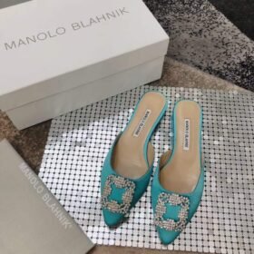 Manolo Blahnik Hangisi Mules Flat