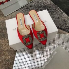 Manolo Blahnik Hangisi Mules Flat