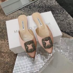 Manolo Blahnik Hangisi Mules Flat