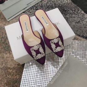 Manolo Blahnik Hangisi Mules Flat