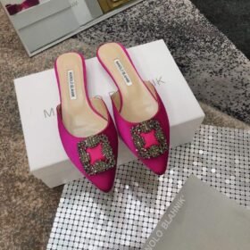 Manolo Blahnik Hangisi Mules Flat