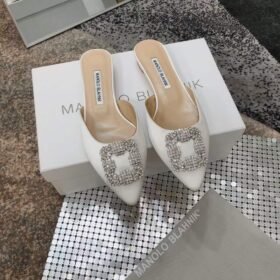 Manolo Blahnik Hangisi Mules Flat