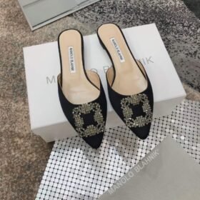 Manolo Blahnik Hangisi Mules Flat