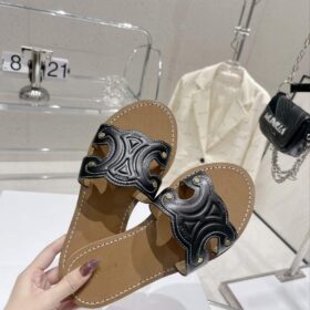 Celine Triomphe Flat Sandal