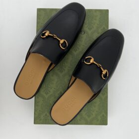 Gucci Black Princetown Leather Mules