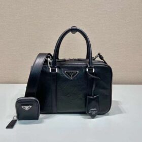 Prada Antique Nappa Leather Top Handle Bag