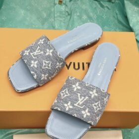 LV Denim Flat Mule