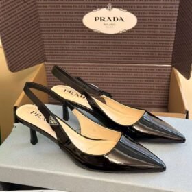 Prada Patent Leather Slingback Pumps