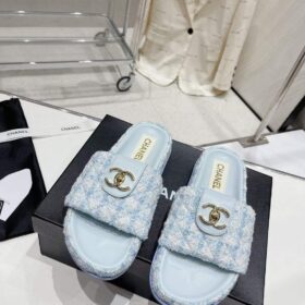 Chanel Tweed Sandals