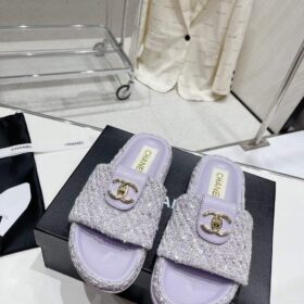 Chanel Tweed Sandals