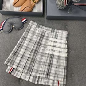 Thom Browne High Waist Oxford Skirt