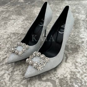 Roger Vivier Flower Strass Buckle Heels