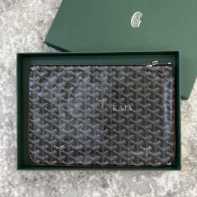 Goyard Senat Pouch MM Black Tan