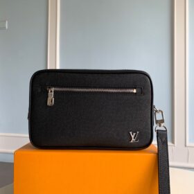 LV Kasai Clutch Taiga Leather