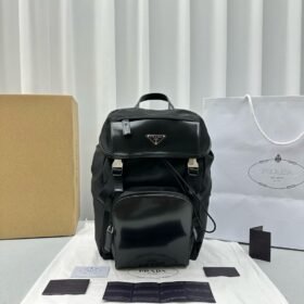 Prada Re-Nylon And Brushed Leather Backpack