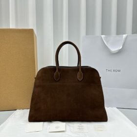 The Row Soft Margaux 17 Bag in Suede