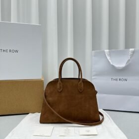 The Row Soft Margaux 12 Bag in Suede