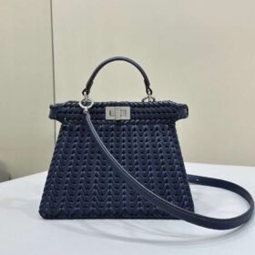 Fendi Peekaboo ISEEU Small Interlace Leather Bag