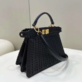 Fendi Peekaboo ISEEU Small Interlace Leather Bag