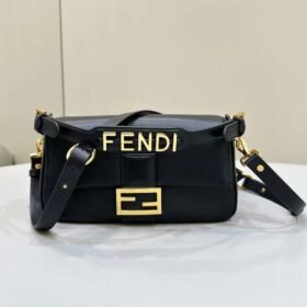 Fendi Medium Black Nappa Leather Bag