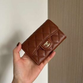 Chanel Card Holder Caviar Brown