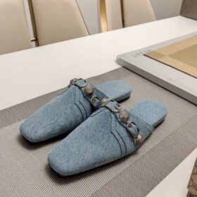 Balenciaga Cosy Cagole Leather Mules