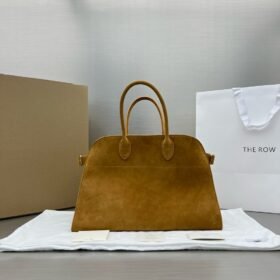 The Row Soft Margaux 15 Bag in Suede