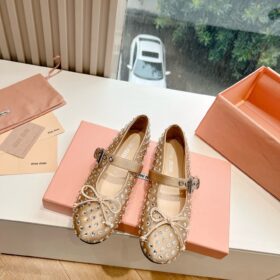 Miu Miu Leather Ballerinas