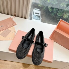 Miu Miu Leather Ballerinas