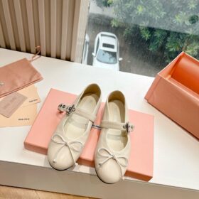 Miu Miu Leather Ballerinas