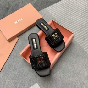 Miu Miu Leather Slides