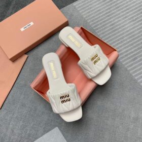 Miu Miu Leather Slides