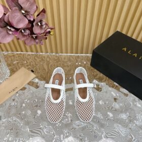 Alaia Ballet Flats In Fishnet