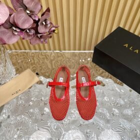 Alaia Ballet Flats In Fishnet