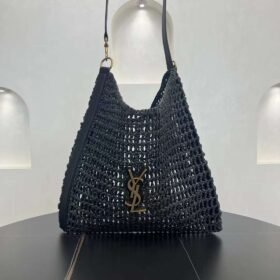 YSL Oxalis Bag Raffia Macrame