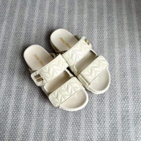 Miu Miu Leather Slides