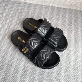 Miu Miu Leather Slides