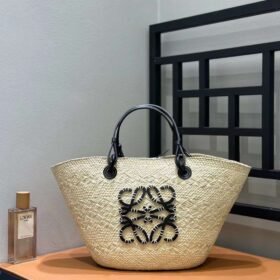 Loewe Woven Raffia Tote Bag