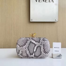 BV Knot Minaudiere Python Clutch