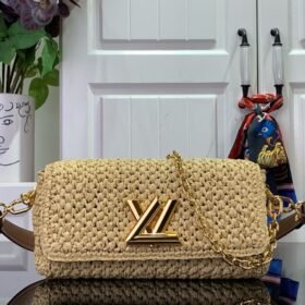 LV Twist West Raffia Bag