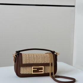 Fendi Mini Baguette Macramé Bag